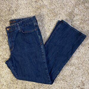 Eddie Bauer Classic Bootcut Dark Wash Jeans Size 16R Denim Women's